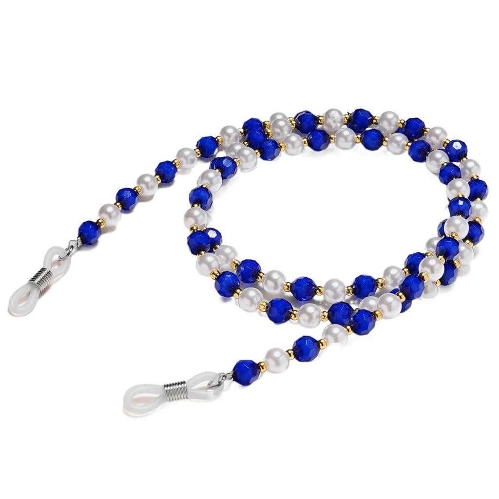 Cordon de Cou Vintage à Perles pour Lunettes de Vue et de Soleil, avec chaînette et Cordon.