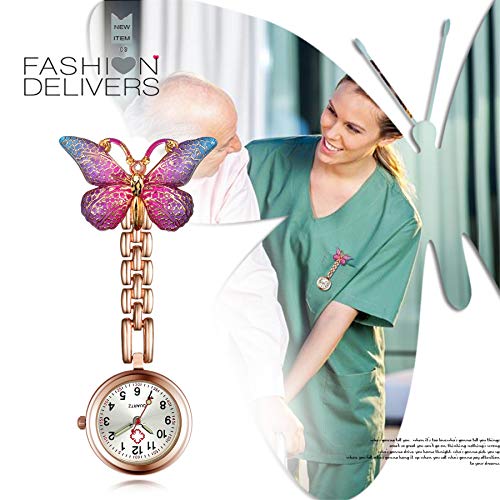 Image of Aroncent Nurse Fob Watch Collection: Medical Professional Lapel Pin-On Pocket Watches with Second Hand - Various Styles and Colors for Healthcare Workers