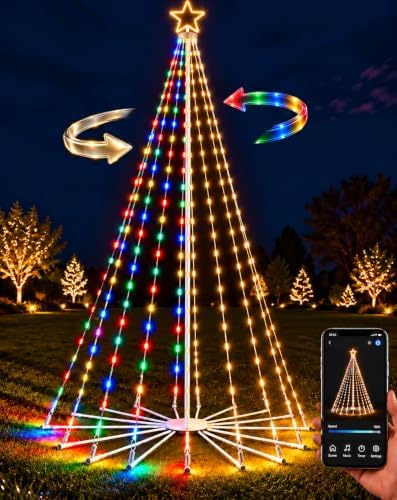 14.4FT Giant Outdoor LED Christmas Cone Tree Lights Pop Up