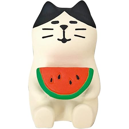 Amazon デコレコーポレーション コンコンブル Concombre なかよしスイカ猫 1個size Name 24 H34mm Zsv 置物 オブジェ オンライン通販