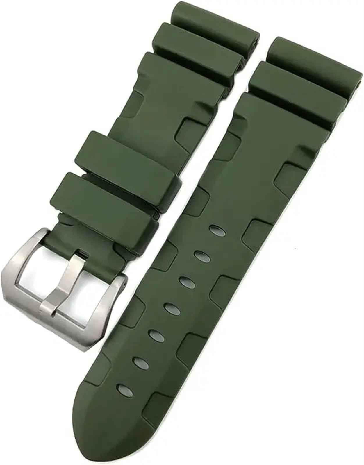 Bracelet de montre en caoutchouc 24 mm 26 mm en silicone pour Panerai Luminor submersible PAM Vert Bleu Bracelet étanche