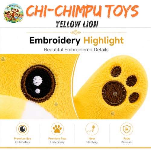 Image of Yellow Lion Hand Puppet for Kids, Soft Plush Animal Puppet, Storytelling Puppet for Preschool, Classroom Learning Toy, Interactive Educational Toy, Role Play Gift for Boys & Girls,