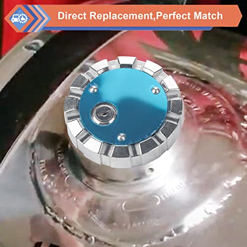 2 Pcs Upgraded Locking Fuel Gas Cap With 4 Keys, 3 1/2\" Course Thread 5.5 TPI Vented Semi Truck 3In-5.5 TPI Diesel Fuel Tank Port Compatible With Kenworth Freightliner Peterbilt, Replace#572.1036