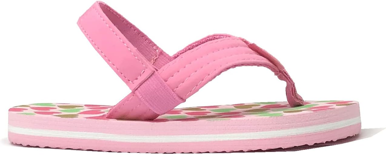 REDVOLUTION Girls Classic Braided Accented Beach Sandals Casual Flip Flop Surfer Girl