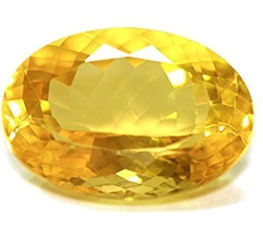 RK CREATION Sunela Stone Original Certified Natural Citrine Success Gemstone, 12 Ratti (Sunela)