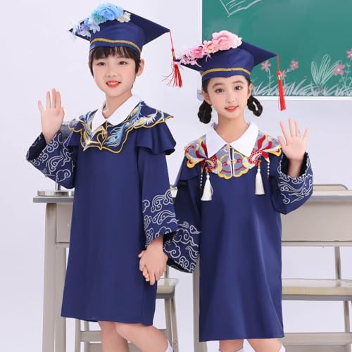 Image of Kindergarten 2025 Graduation Cap and Gown Tassel Sets with Charm 2PCS Graduations Stoles for Kids Grad Party Clothes
