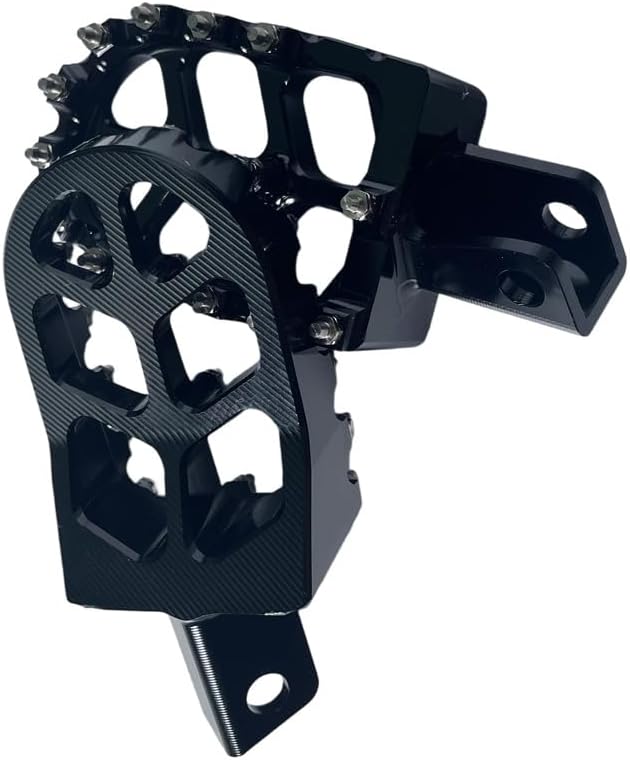 Motorcycle Footpegs Replacement for Kawasaki KLR 650 OEM 13127-001 13265-001 | CNC Machined Aluminum Alloy, Anti-Slip Studs | Fit 1987-2018 & 2021-2024 Models (Black)