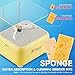 Mxmoonant Upgraded Stained Glass Grinder with 3/4’’ & 1’’ Diamond Grinder Bits & Sponges, 4200r Mini DIY Grinding Tool Kit for Shaping Ceramic Glass