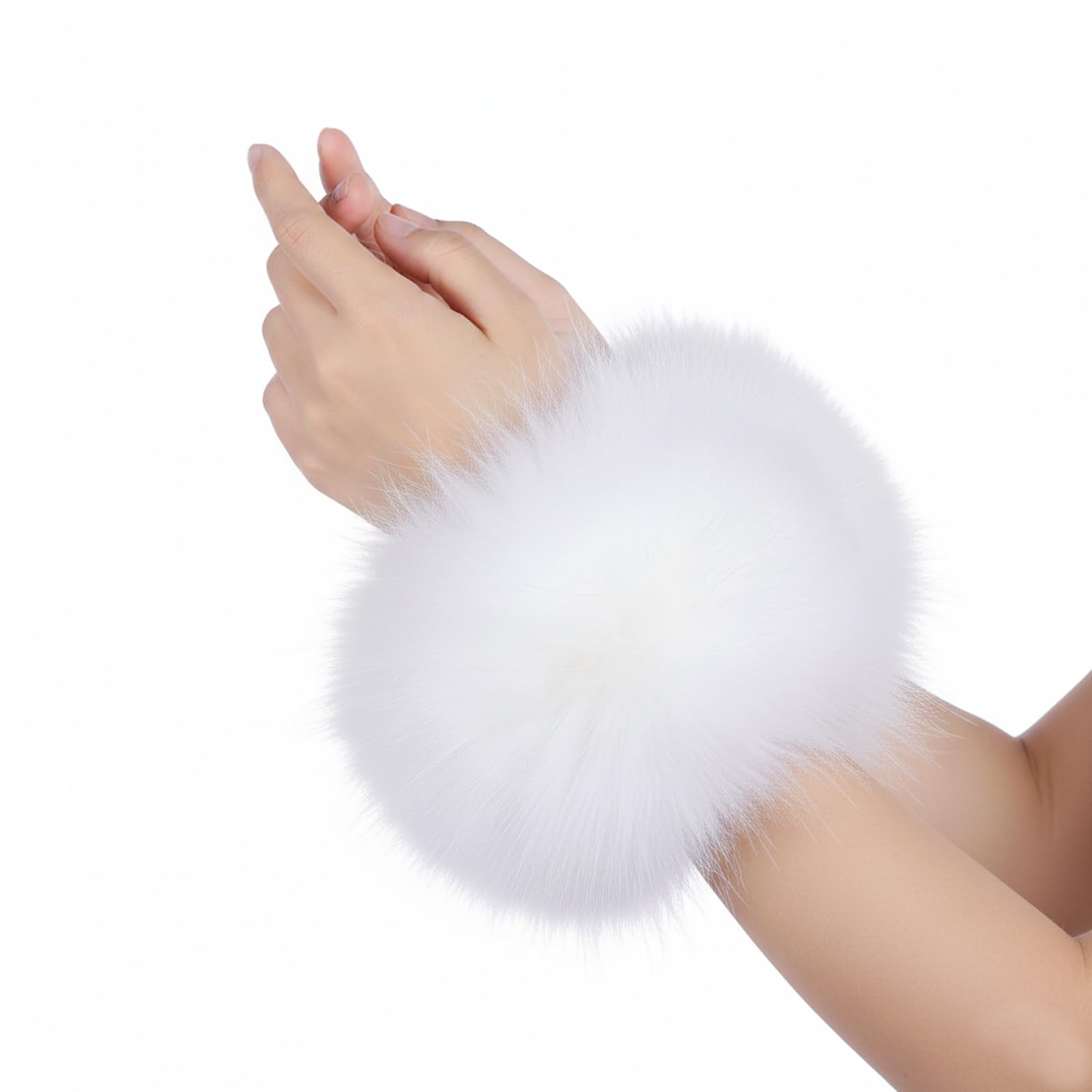 Conjunto de Diadema y puños de Piel sintética para Mujer
