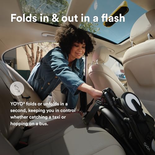 Stokke YOYO3 Stroller from 6 Months - Includes Black Frame, Seat Cushion & Canopy - Folds in & Out in a Flash - Light & Compact - Carry-On Compatible - Image 4