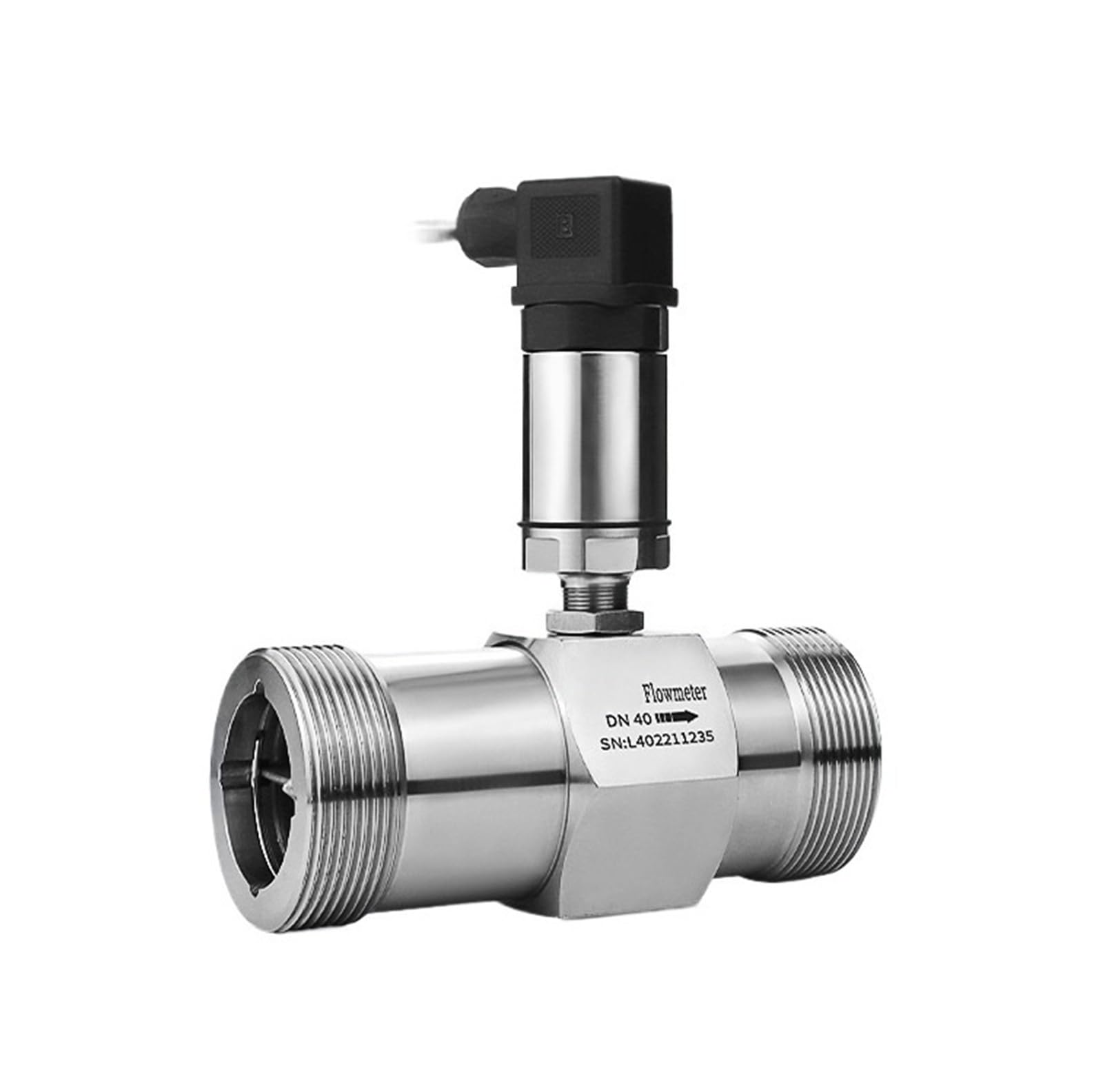PXQCHAVLN Liquid Flow Meter 4-20mA Pipeline Hydraulic 485 Sensor(DN65 thread RS485)
