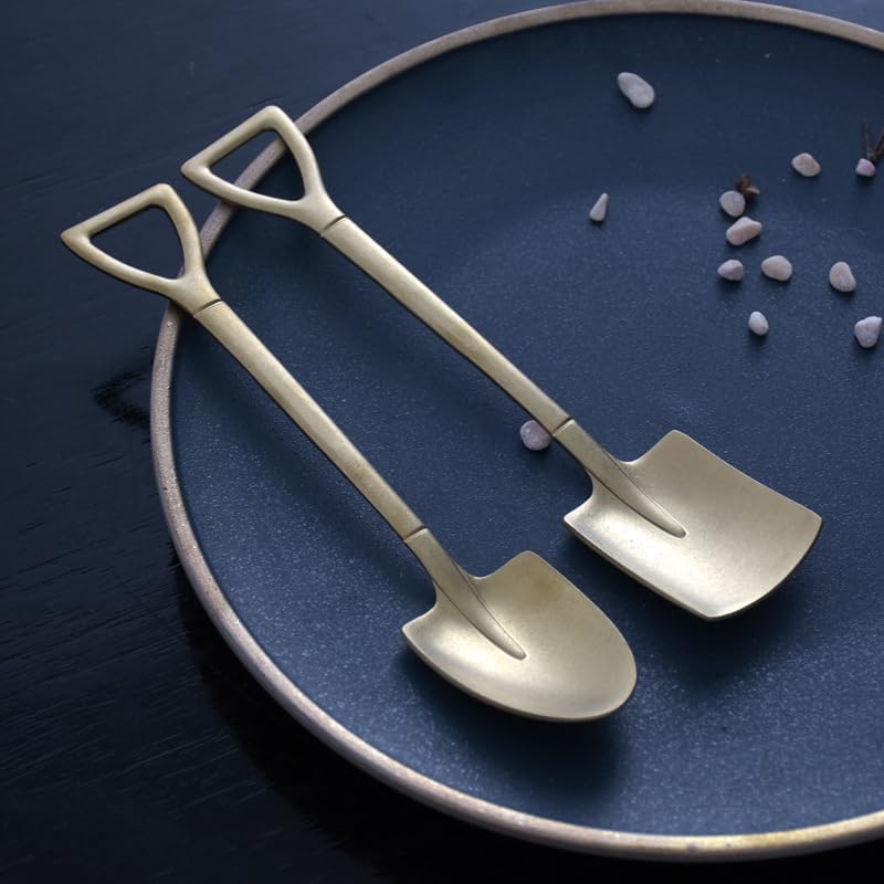 Silverware Flatware Set, 2/8/12/16/20/24pcs Creative Retro Iron Spoon 304 Stainless Steel Dessert Spoon(12 Pieces)