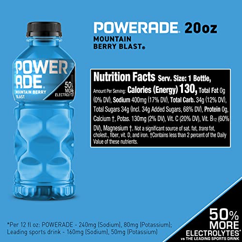 POWERADE Mountain Berry Blast, 20 fl oz, 8 Pack