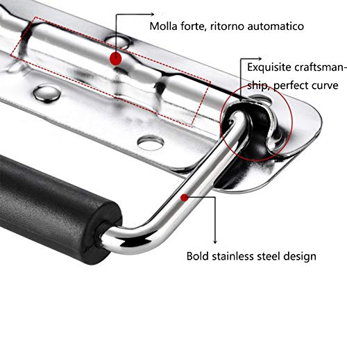 2 Pieces Spring Recessed Case Handles, Stainless Steel Trunk Handles ...