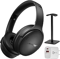 Vista 1 de Bose QuietComfort - Auriculares Bluetooth inalámbricos con cancelación activa de ruido sobre la oreja y micrófono, + cargador de pared verde Extreme