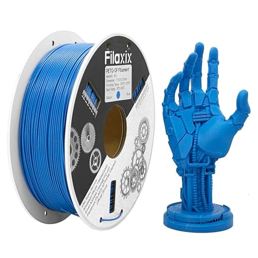 Glass Fiber PETG Filament 1.75mm,High Rigidity & Strength,Excellent Dimensional Stability,Weather Resistant & Durability,Compatible with Bambu LAB, K1C,QIDI MAX3 FDM 3D Printers,1 KG,Blue