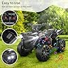 MAMIZO 6V Kids Electric Ride on Car, ATV Quad Bike with MP3 Music Player, Trumpet and LED Lights, USB Charging, Children Vehicle Quad Electric Car 3-5 km/h, for 3 Years Old Boys Girls, Black #3