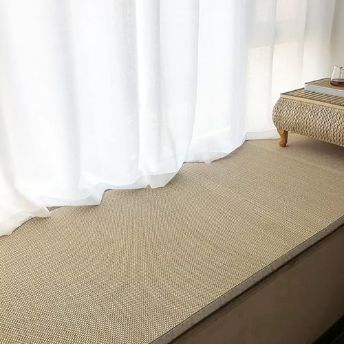 Tapis de sol marron tissé main 90x180 polyvalent epais pour interieur exterieur