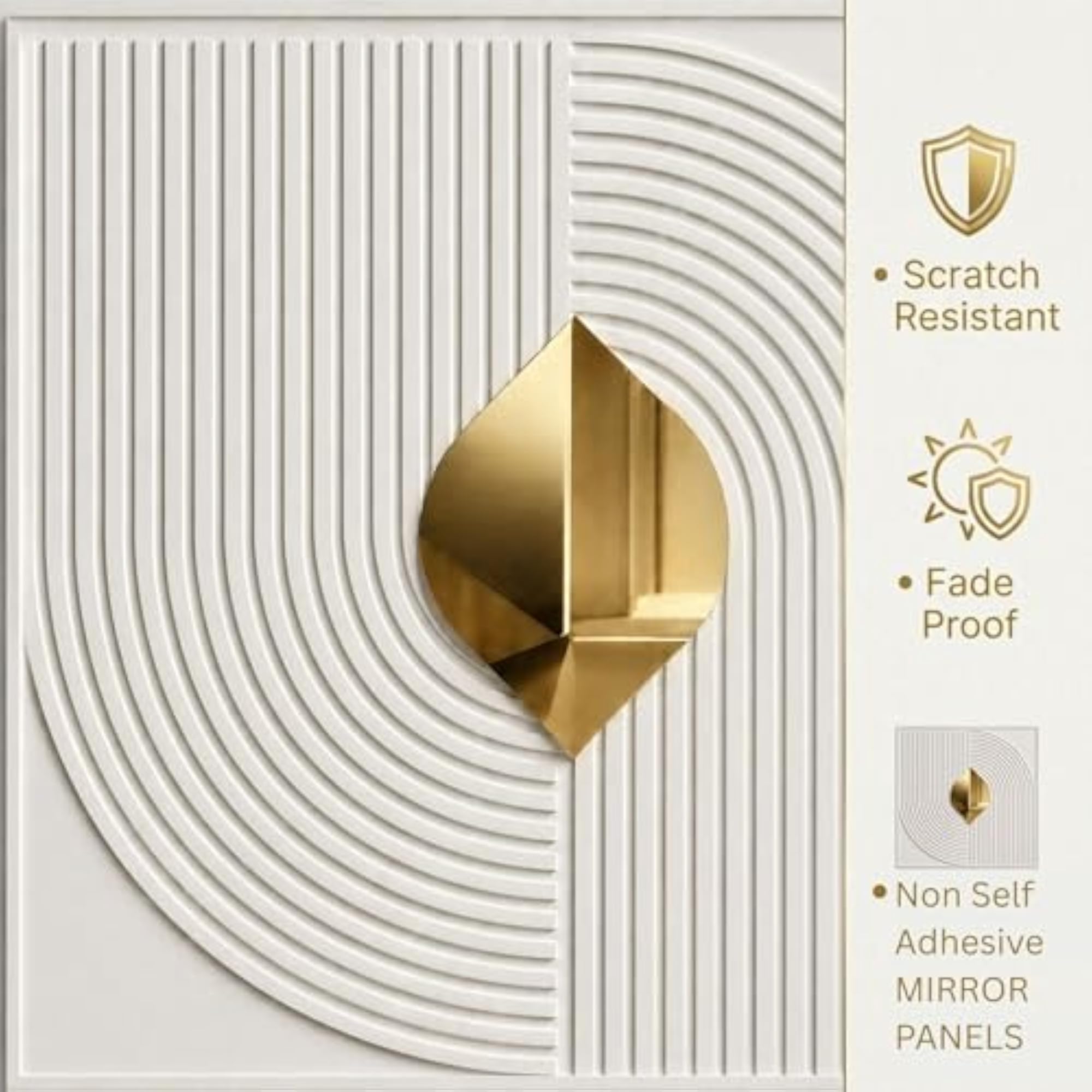 3D PVC Wall Panels with Acrylic Finish, Pack of 12