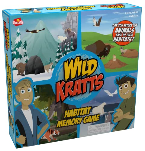 Goliath Wild Kratts Habitat Memory Game - Classic Memory Gameplay With Creative Storytelling - Learn Animal Facts While You Play, Ages 5 And Up, 2-4 Players #TOP3