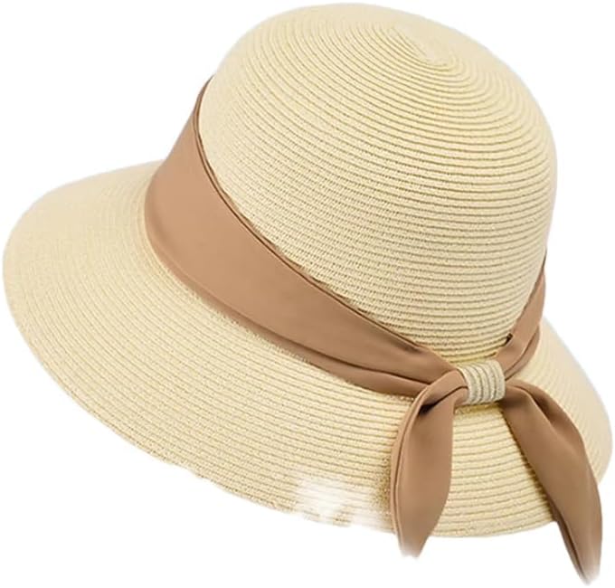 Women's Summer Sun hat, Summer Travel Sun hat with Wide Brim and Storage for Travel Bucket hat
