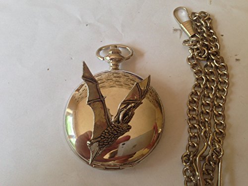 Montre de poche C19 avec coffret cadeau homme motif chauve-souris