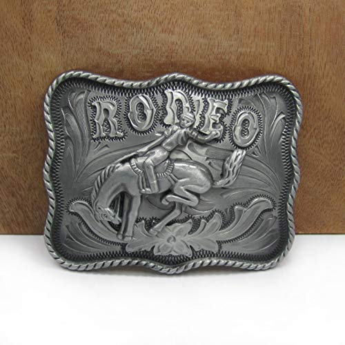 ZHANGWW Wolf zinc Alloy Rodeo Horse Driver Jeans Gift Belt Buckle for Men 02507 Pewter Finish 4cm Width Loop -Default,a Cover