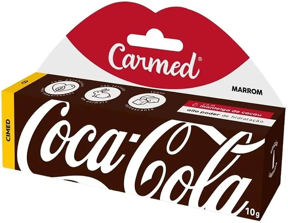 Hidratante Labial Carmed Coca Cola Marrom 10g