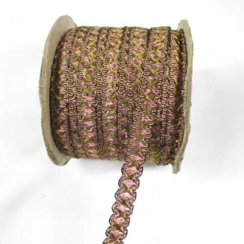 10 Yards Braided Gimp Trim Moroccan Trim for Dress Making, ETC Pink Gold Fabric
