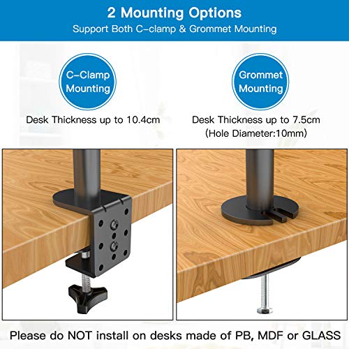 HUANUO Monitor Arm with Laptop Tray for 