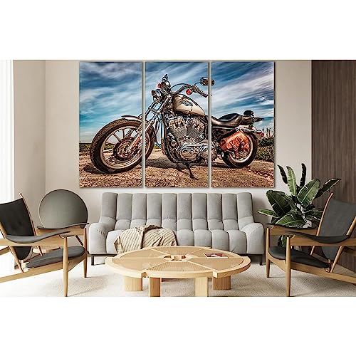 Tableau Harley Davidson ZELLART №SL760 - Impression sur toile salon 90x60 cm