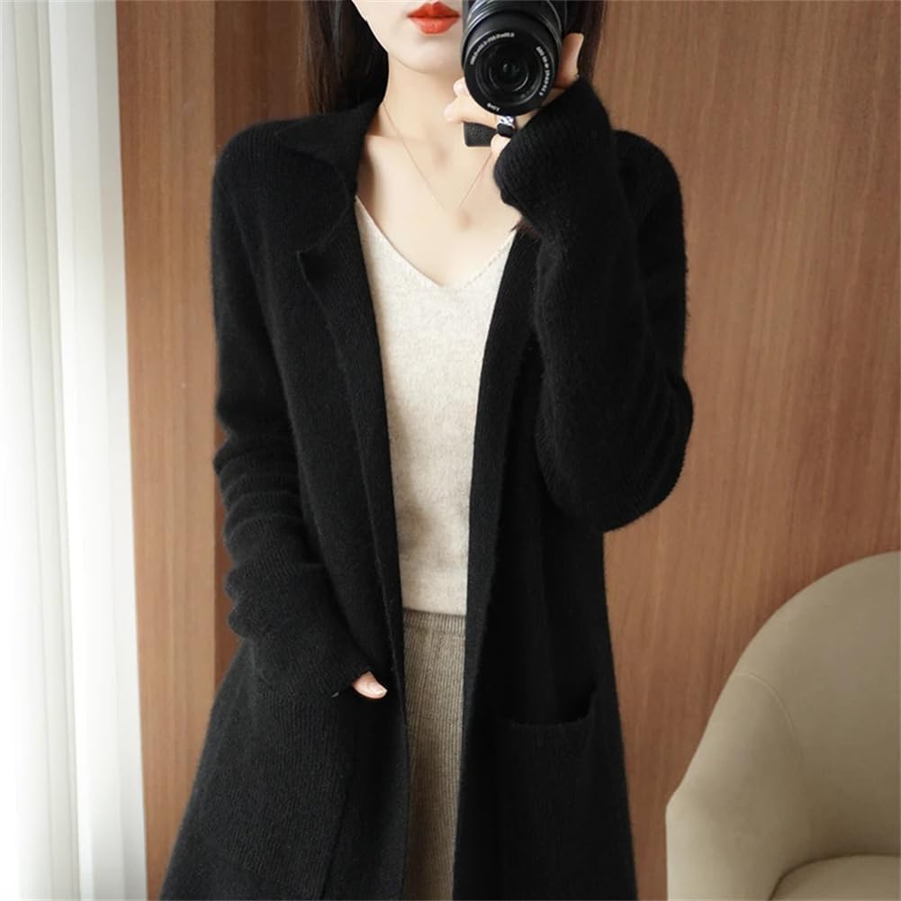 100% Merino Wool Women's Cardigan - Zipper Front Knit Sweater For Spring & Winter - View #8