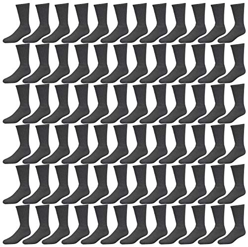 Image of Winterlace 72 Pairs Crew Socks 80% Cotton Men Women Unisex Casual Moisture Wicking Bulk Sports Athletic
