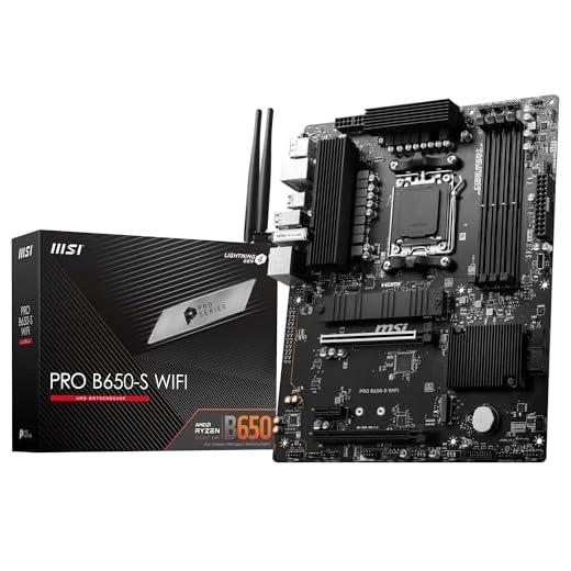 MSI PRO B650-S WiFi V1 Motherboard, ATX - Supports AMD Ryzen 9000/8000 / 7000 Series Processors, AM5 - DDR5 Memory Boost 6000+MHz/OC, 2 x PCIe 4.0 x16, 2 x M.2 Gen4, Wi-Fi 6E