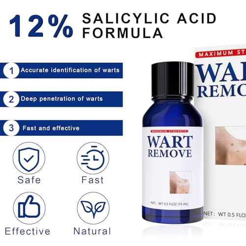 image for HLHXGQ Wart Remove, Salicylic Acid Wart Remover, Fast Action Liquid Wa