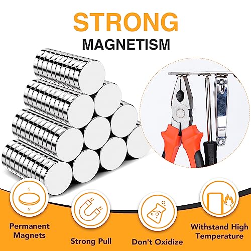 Image of TRYMAG 15x2mm Small Disc Strong 120 Pcs Neodymium Rare Earth Magnets for Crafts, Heavy Duty Round Refrigerator Magnets for Whiteboard, Locker, Fridge, DIY, Crafts, Dry Erase Board