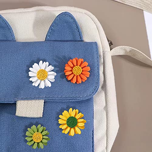 Fashion Brooches For Women, Cute Metal Daisy Flower Brooch Safety Pins For Waist Pants Clothes Hats Backpacks Decoration,1 Pcs, Green #TOP4