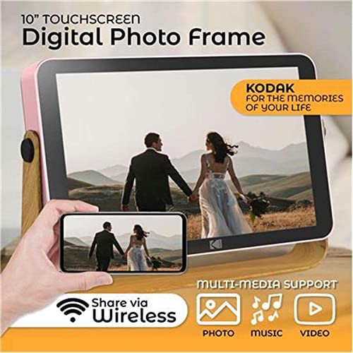 Kodak 10-Inch Touch Screen Rechargeable Wi-Fi Digital Picture Frame (Rose Gold) #TOP2
