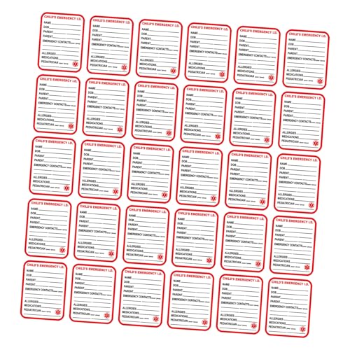 HOLIDYOYO 50個 医療 アラート Id タグ ラベル デイケア 車 シート タグ 緊急 看護 家庭用 衣類 ラベル 車 シート 緊急 ステッ