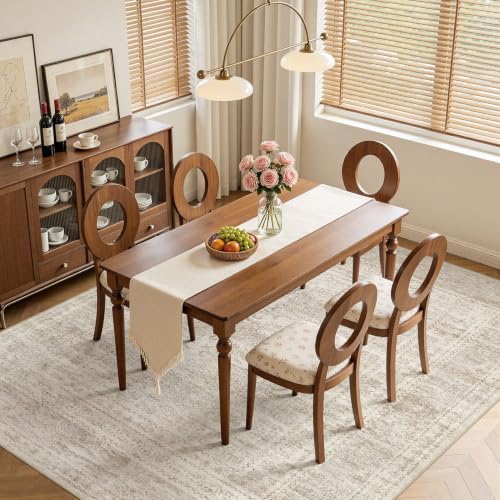 DMOYEST 160x230 Teppich Wohnzimmer Beige Braun Vintage Waschbar – Ansicht 3