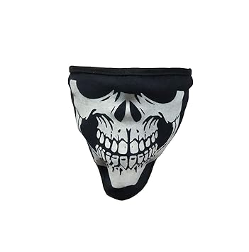 De-Ultimate Anti Dust Pollution Stretchable Fabric Skull Style UV Sun Rays Protection Mouth and Nose Covers Face Mask for Boys and Girls (Multicolour)