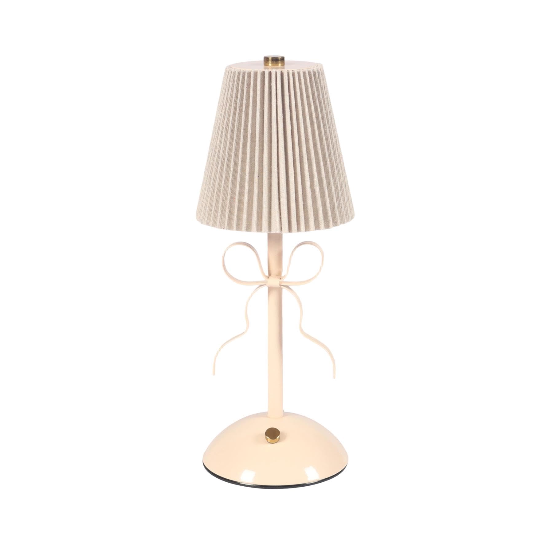 OHS Bow Rechargeable USB Table Lamp Battery Operated Cordless Lamp, Cream