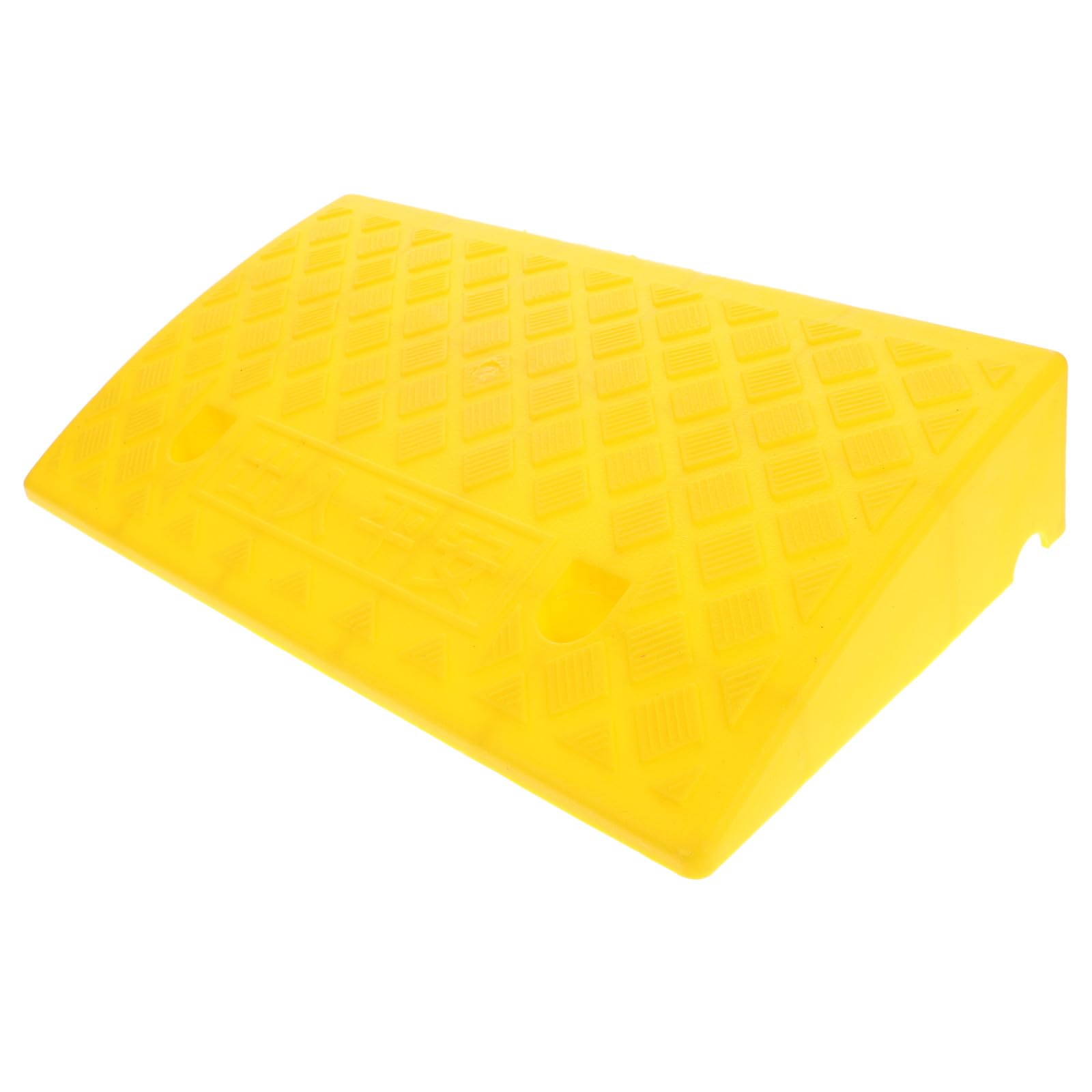 Rampa Portátil de Plástico Amarillo para Coches y Sillas de Ruedas Excelente Resistencia Presión para Entradas y Alfombrillas de Escalones