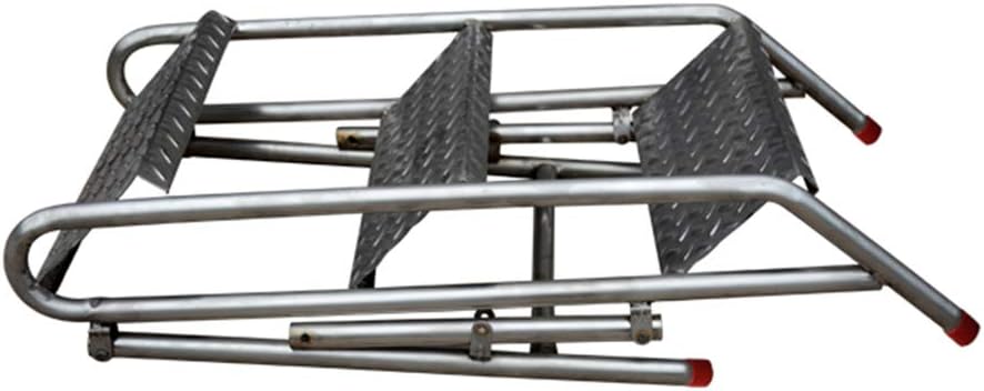 Portable Folding 3-Step Ladder Stool Multifunctional Household Staircase Flower Stand Storage Shelf Heavy Duty Steel,100 kg Capacity