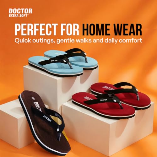Image of DOCTOR EXTRA SOFT House Slipper for Women's Care Dr Orthopaedic Super Comfort Fitting Flat Cushion Chappal Flip-Flop for Ladies & Girl's