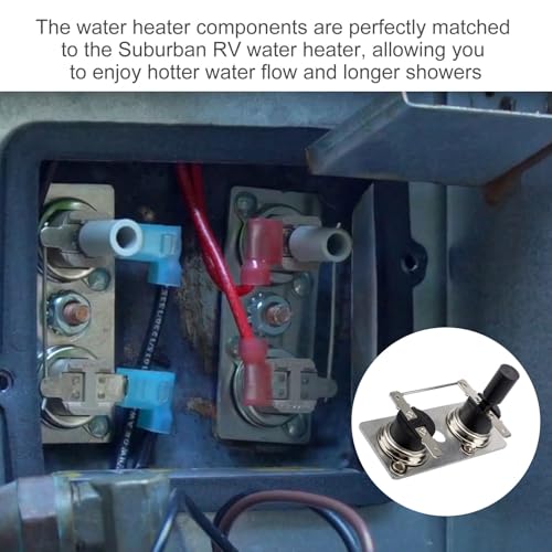 Image of 232306 RV Water Heater Thermostat Switch for Suburban SW Series 120V AC with 130F High and 100F Low Temperature Limits Replacement Part