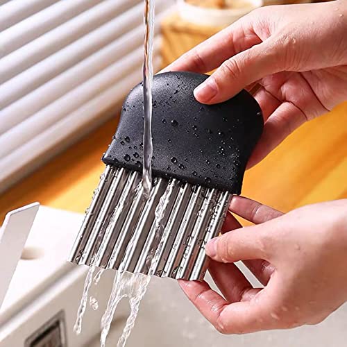 Mtskaeo 1 x French Wave Knife, Potato Cutter, Wave Cutter, Chip Cutter, Potato Wave Cutter, Stainless Steel Fruit Vegetable Salad Cutter Tool - Image 3