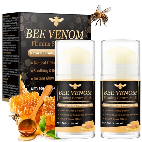 Barra de Esencia de Veneno de Abeja, 2Pcs Crema Antiarrugas, Multiuso Veneno de Abeja Crema para Eliminación de Arrugas, Reafirmante, Hidratante, Lifting Reparador, Apto para Todo Tipo de Piel