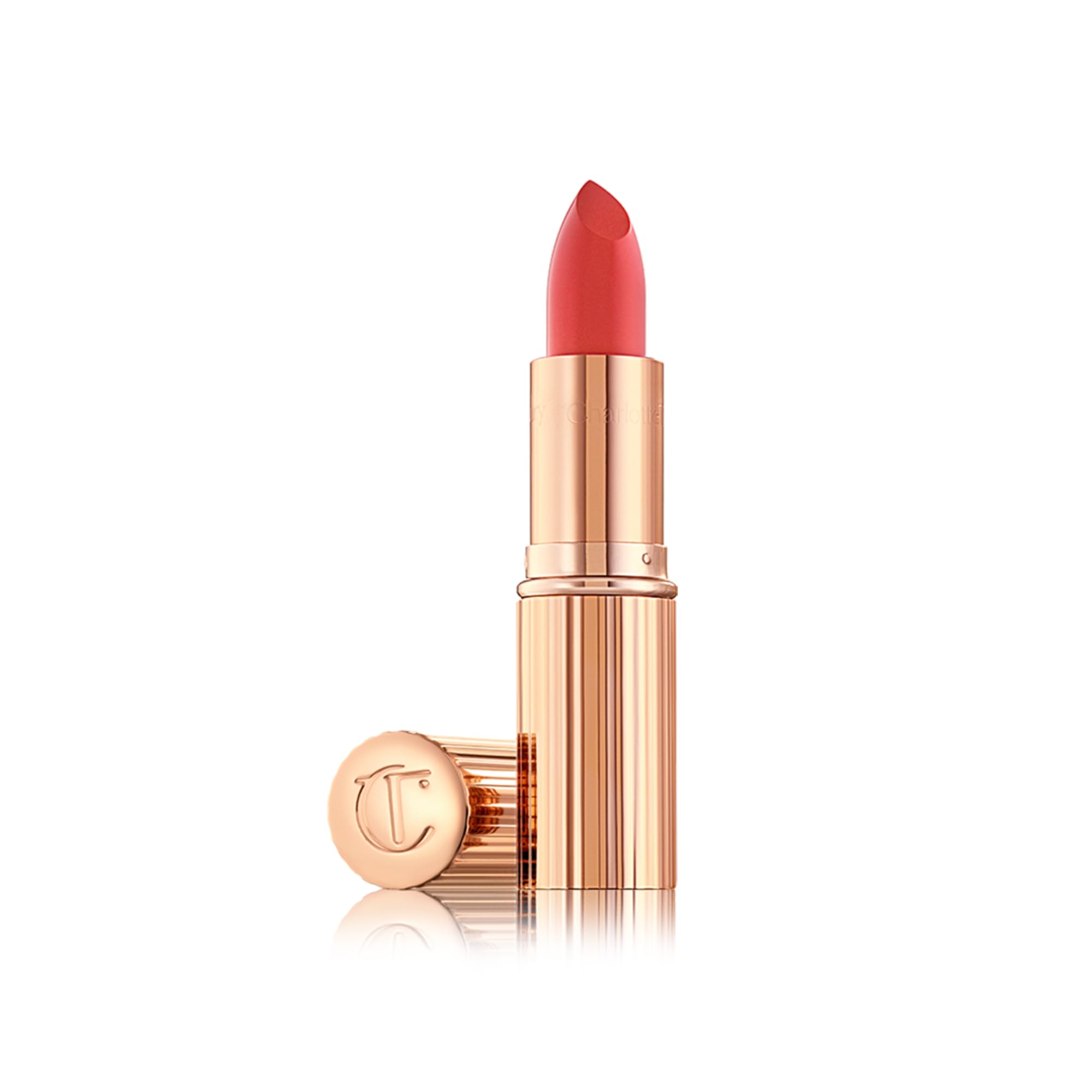 Charlotte Tilbury K.I.S.S.I.N.G Lipstick - Moisturizing & Hydrating Lipstick with Light-Diffusing Pigments for a Luminous Finish & Fuller-Looking Lips Coral Kiss - warm coral