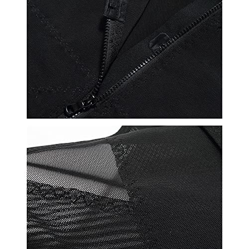 Camisa de compressão de peito masculina com zíper original para esconder ginecomastia moobs 1pcs (Co